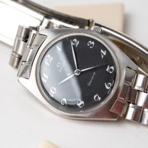 vintage omega geneve 135041 breguet numerals black dial watch from 1968