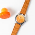 vintage omega 2761 seamaster bumper orange dial watch