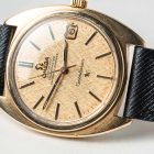 vintage omega constellation c shape gold linnen dial 168.017