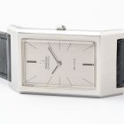 Vintage Omega De Ville rectangular with grey dial reference 155.007 from 1970s watch dial