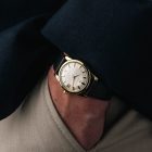 Vintage Omega Seamaster Automatic with crosshair dial and gold capped case 2849-4 from 1958 watch wristshot