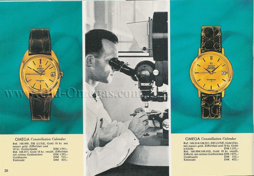 old catalogue omega constellation yellow gold 2 pieces